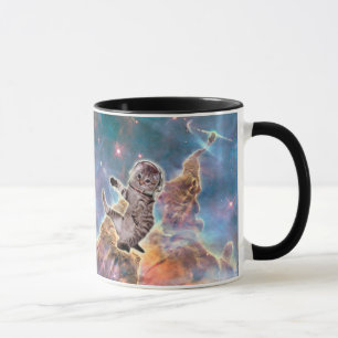 Fat cat astronaut mug