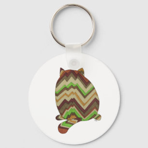 Fat Cat Back Keychain