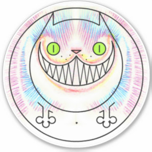 Fat Cat Cheshire Cat Custom-Cut Vinyl Sticker