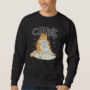 Fat Cat Chonk Scale Chonky Chubby Kitten Sarcasm M Sweatshirt