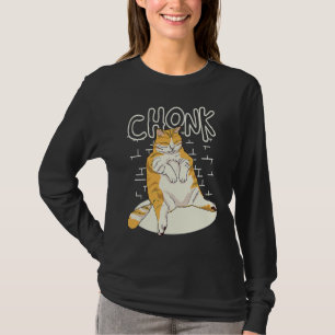 Fat Cat Chonk Scale Chonky Chubby Kitten Sarcasm M T-Shirt