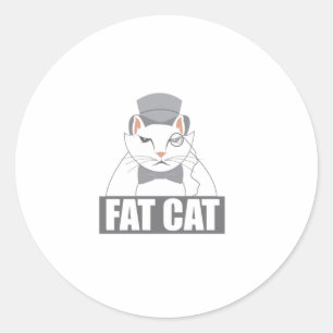 Fat Cat Classic Round Sticker