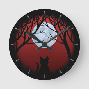 Fat Cat Clock Cute Cat Lover Wall Clocks & Decor