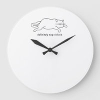 fat cat clock nap time