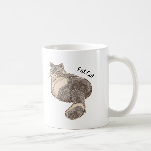 Fat Cat Coffee Mug (Right)