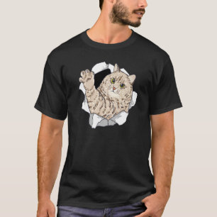 Fat Cat coming out ripping ripped T-Shirt