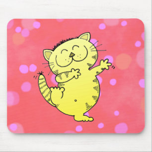 Fat Cat Dance Mouse Pad