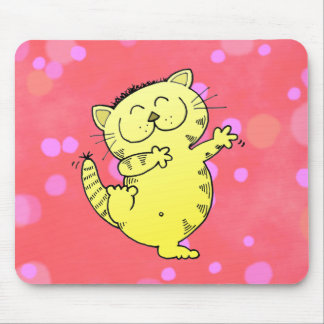 Fat Cat Dance Mouse Pad