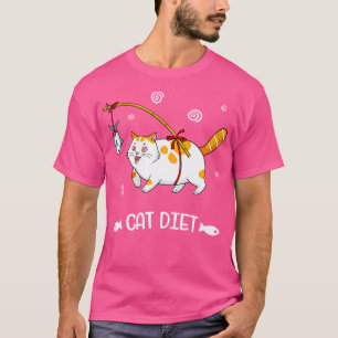 Fat Cat Diet Funny Feline Lover  T-Shirt