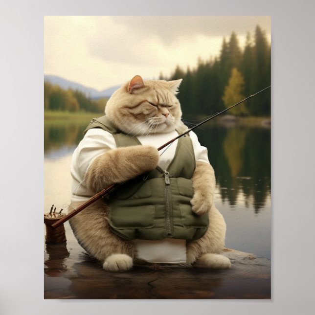 Fat Cat Fishing Poster (Front)