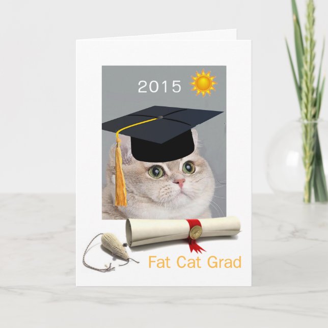 Fat Cat Grad Card (Front)