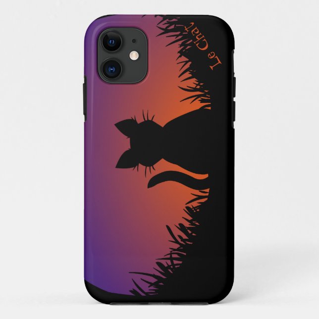Fat Cat iPhone Case Cat Lover Le Chat iPhone Case (Back)