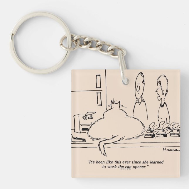 Fat Cat Key Ring (Front)