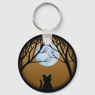 Fat Cat Keychain Black Cat Gifts Pet Keychains