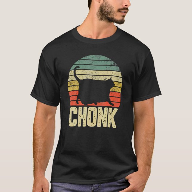 Fat Cat Meme Chonk Cat T-Shirt (Front)