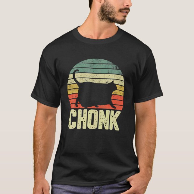 Fat Cat Meme  Chonk Cat T-Shirt (Front)