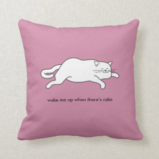 fat cat on cake cushion