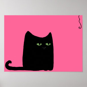 Fat Cat Print (choose your colour, size)