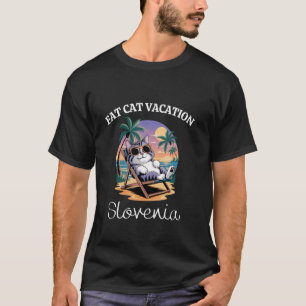 Fat Cat Vacation Slovenia Travel Slovenia T-Shirt