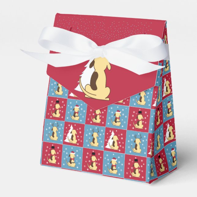 Fat Dog Christmas favour tent box (Front Side)