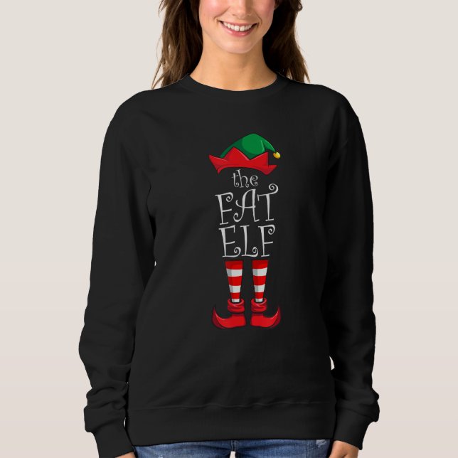 Fat Elf Matching Family Christmas Party Pajama Fat Sweatshirt (Front)