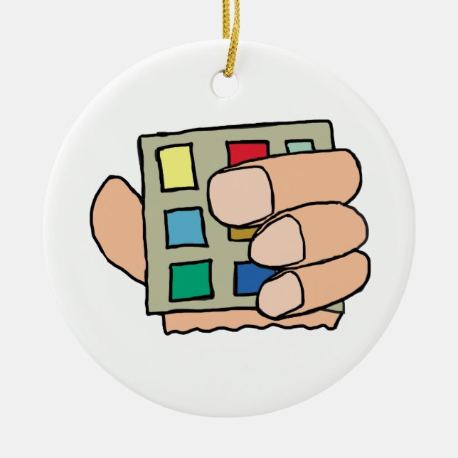 Fat Finger Ceramic Tree Decoration (Front)