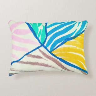 Fat, fluffy cats are lying on their backs. Cute co Decorative Cushion