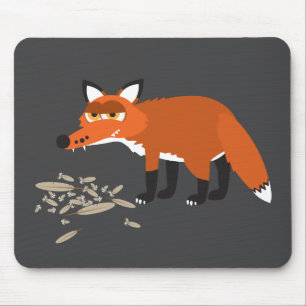Fat fox mouse pad