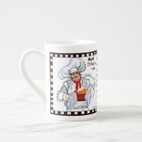 Fat French Chef Mug Art