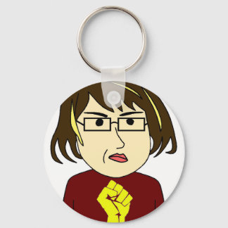 Fat Girl Fights Back Keychain