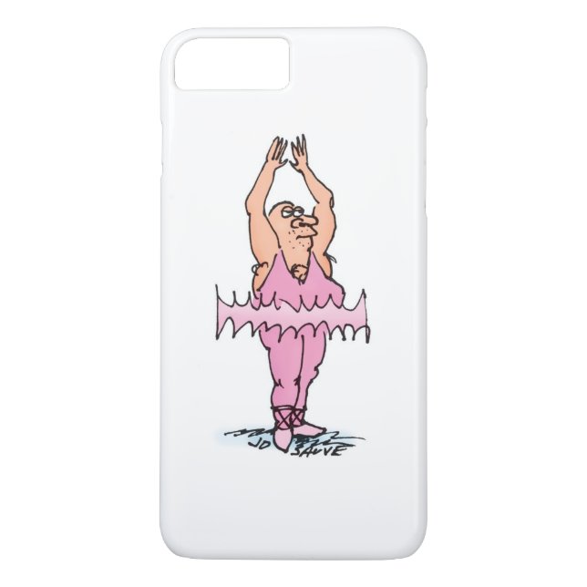 Fat Guy in Pink Tutu Ballet Cartoon Case-Mate iPhone Case (Back)