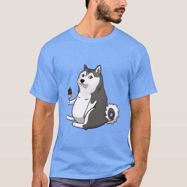 fat husky doge meme T-Shirt (Front)