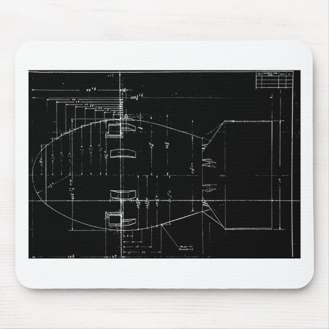 Fat Man atomic bomb Mouse Pad (Front)