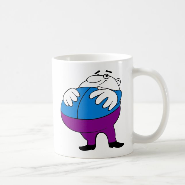 fat-man-cartoon coffee mug (Right)