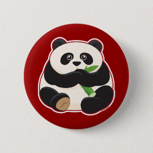 Fat Panda 6 Cm Round Badge