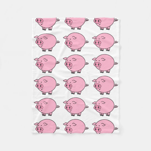Fat Pig Fleece Blanket (Front)
