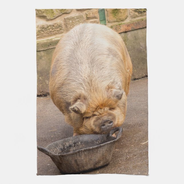 Fat pig tea towel (Vertical)
