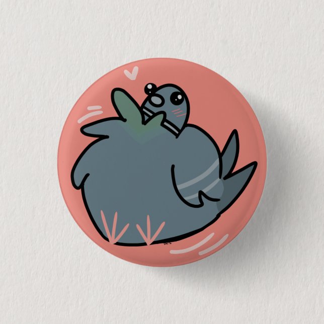 Fat Pigeon 3 Cm Round Badge (Front)