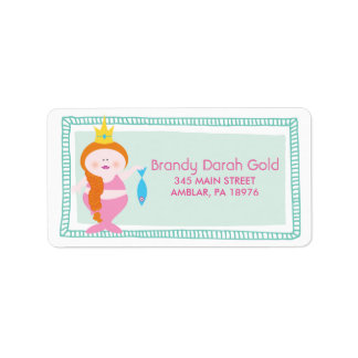 FAT PINK MERMAID Return Address Lable Label