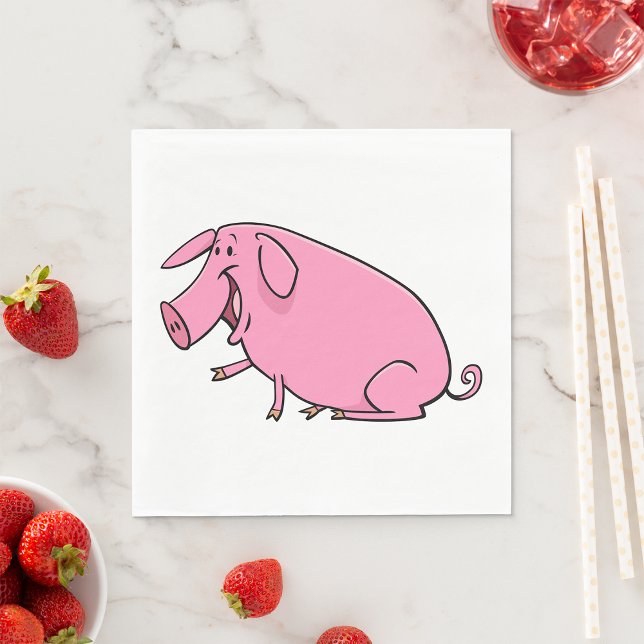 Fat Pink Pig Napkin (Creator Uploaded)