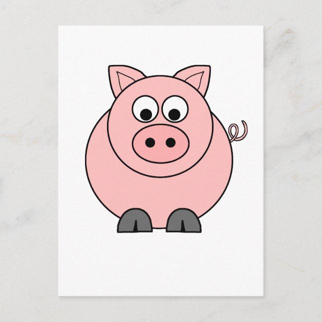Fat Pink Pig Postcard (Front)