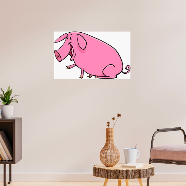 Fat Pink Pig Poster (Creator Uploaded)