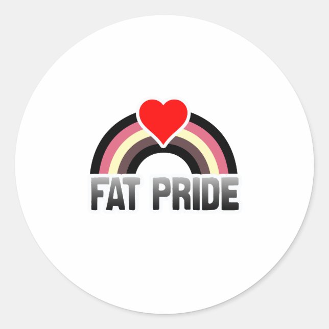 Fat Pride Classic Round Sticker (Front)