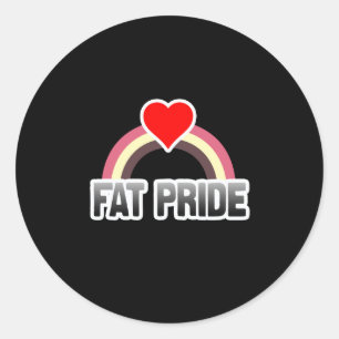 Fat Pride Classic Round Sticker