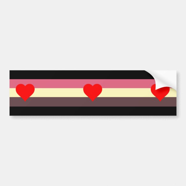 Fat Pride Flag Bumper Sticker (Front)