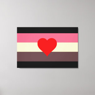 Fat Pride Flag Canvas Print