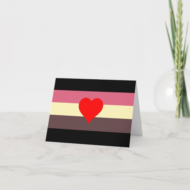 Fat Pride Flag Card (Front)