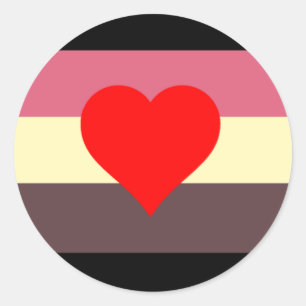 Fat Pride Flag Classic Round Sticker