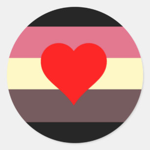 Fat Pride Flag Classic Round Sticker