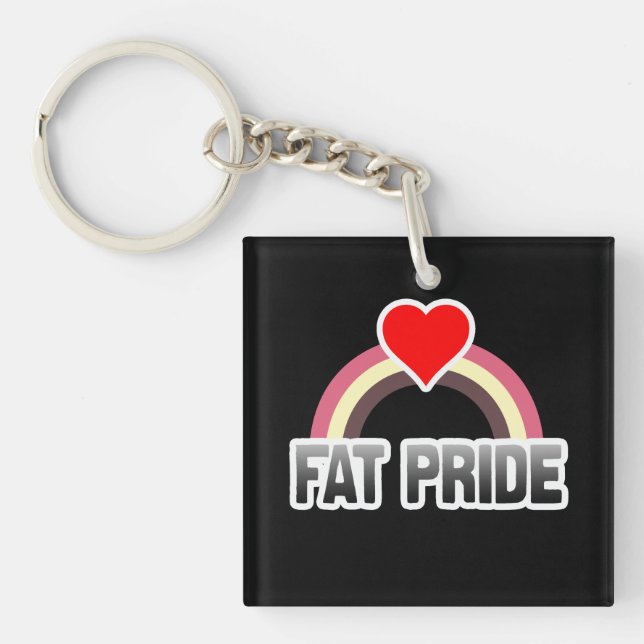 Fat Pride Key Ring (Front)